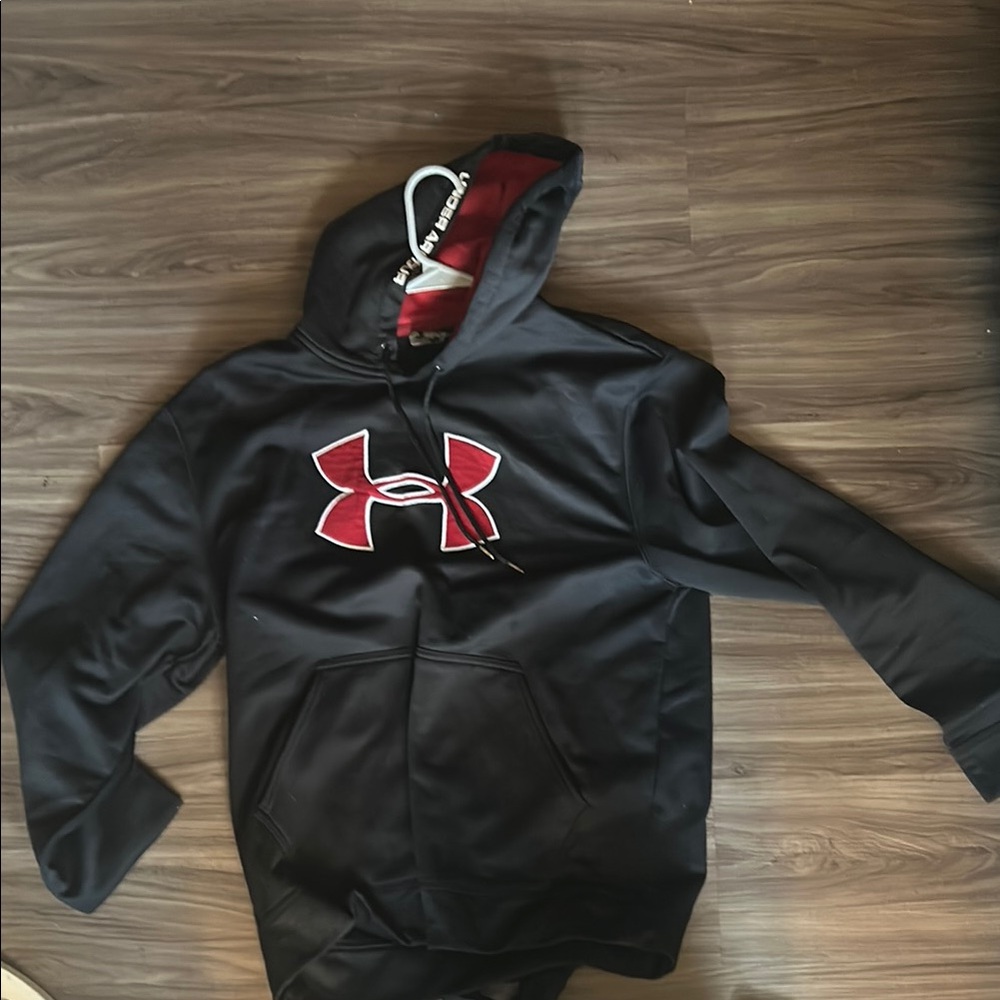 Under Armour Black and Red Hoodie